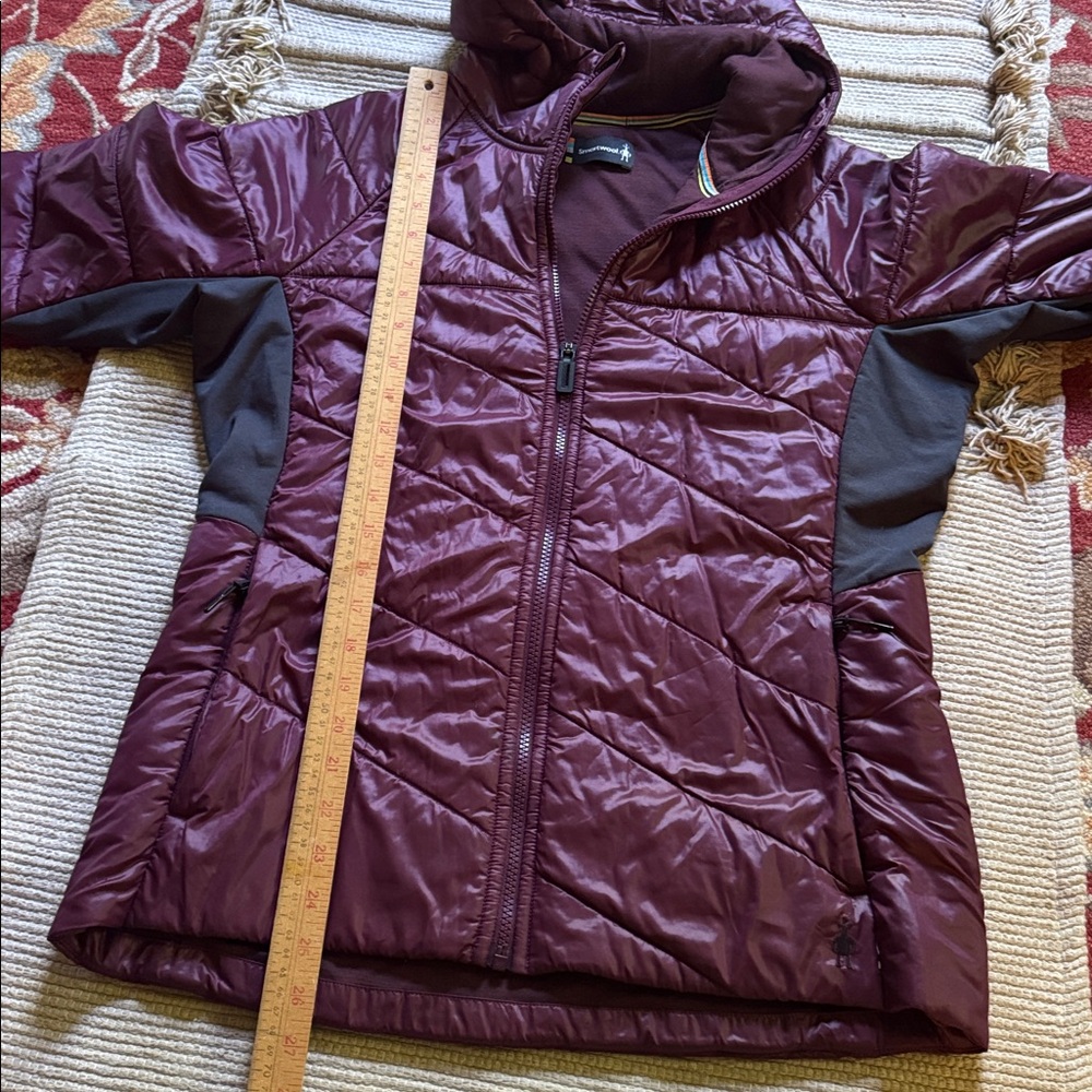 Smartwool Jacket smartloft wool loft gorgeous Wine burgundy fig NEW Women’s L - Picture 8 of 13